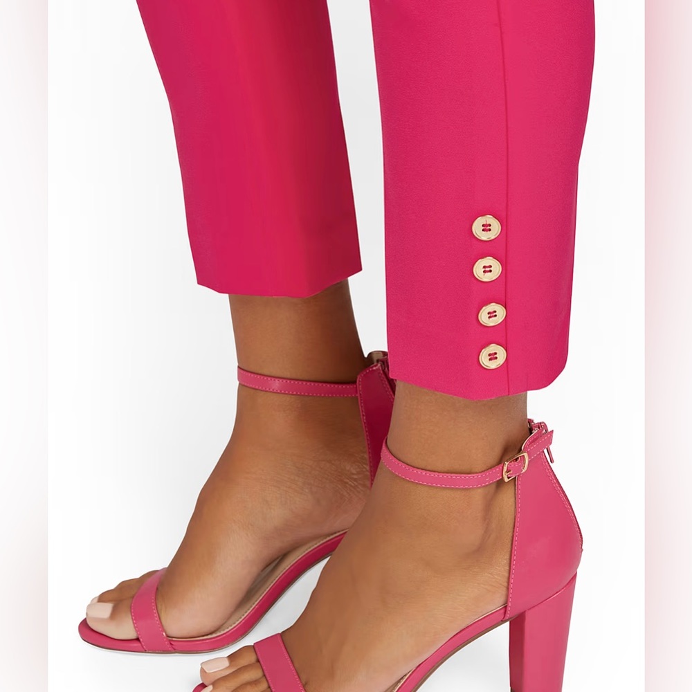 New York & Company Ruffle Sleeve Pant Suit. Fuschia SIZE M VEST . SIZE 10 PANT - Picture 9 of 12